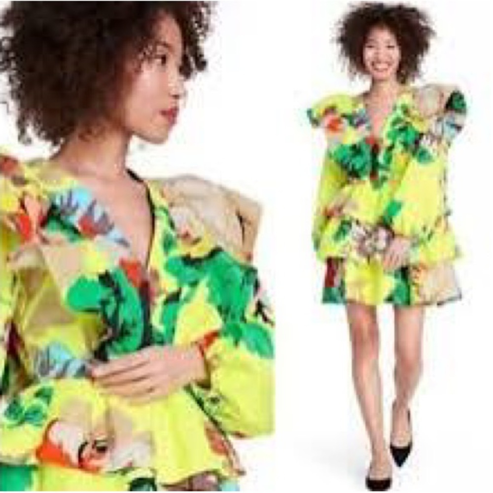 Christopher John Rogers Multicolor Floral Dress